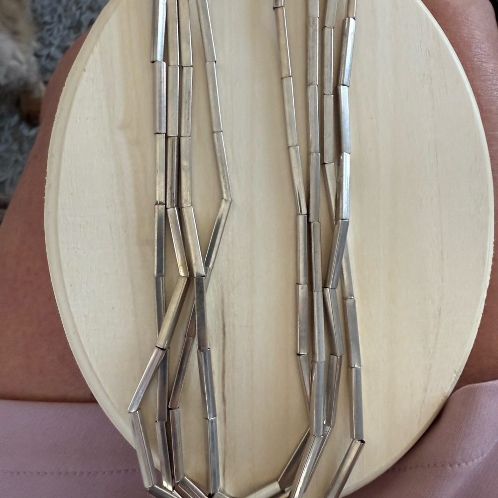 Marlyn Schiff Multi-Strand Silver Necklace